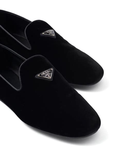 prada velvet loafers